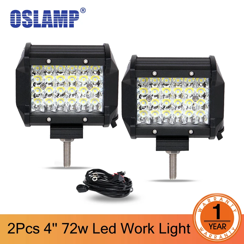 Oslamp 4 &quotточечный луч 72 Вт светодиодный рабочий свет внедорожный светильник для