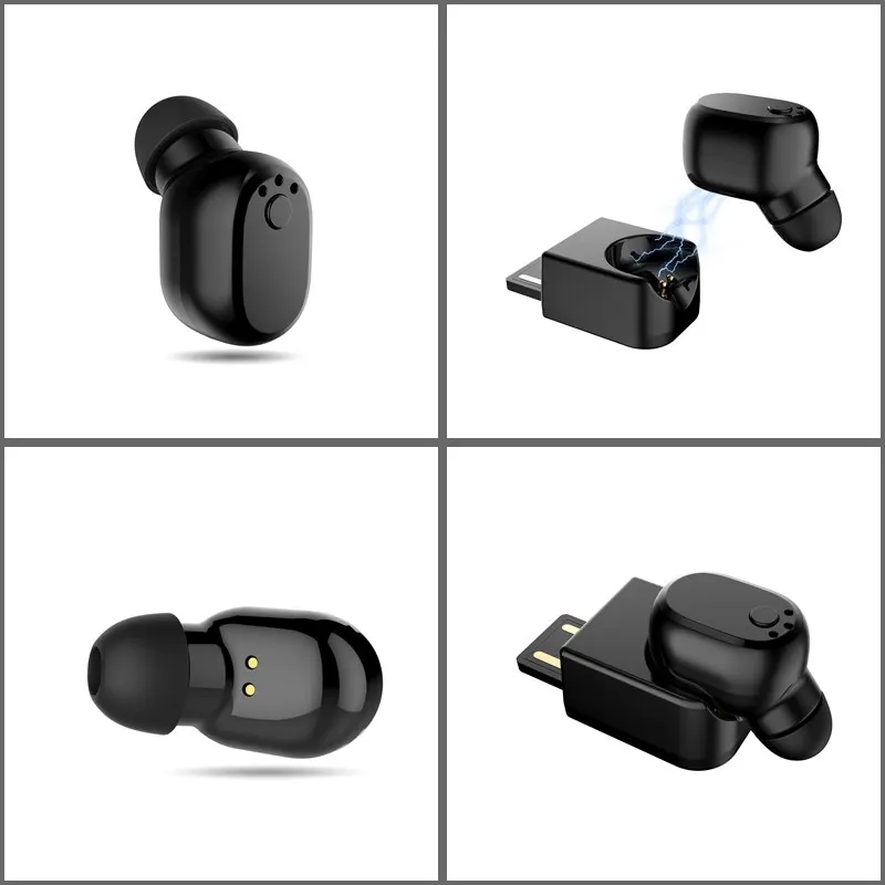 Bluetooth Наушники V4.1 с магнитным USB беспроводным невидимым крошечным Handsfree гарнитура