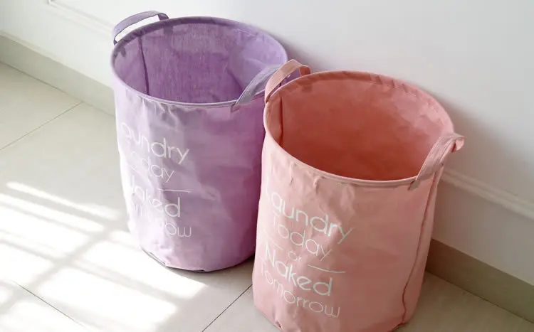 Корзина для белья из хлопка и льна Zakka винтажная однотонная корзина