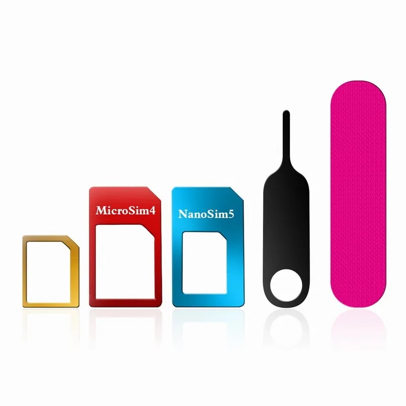 Для iPhone 4/Φ 6 6s 7 8 Plus для NANO SIM карты трансформирование 5/4S/5C 5 в 1 адаптер с разъемом