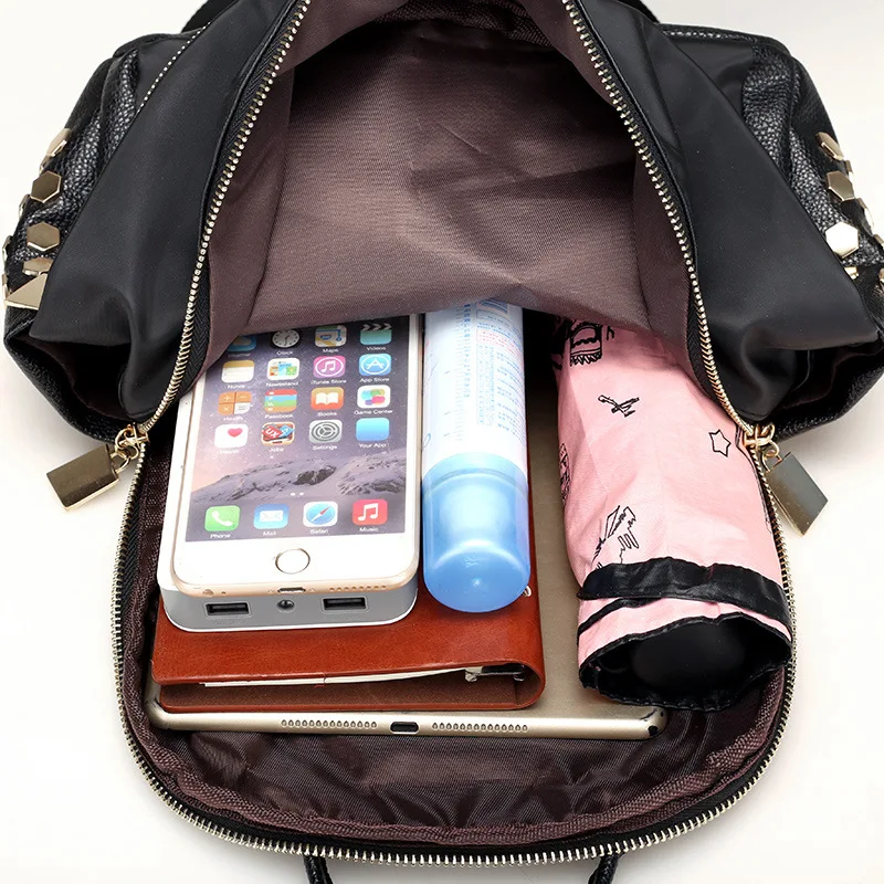 LOVAKIA vrouwen rugzakken trendy casual waterdichte nylon rugzak eenvoudige vrouwelijke schooltas voor tieners meisjes reizen |