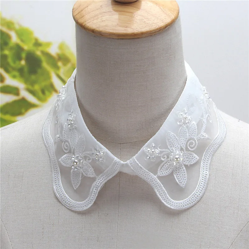 Вышитая рубашка с ложным воротником новый хлопковый свитер оригинальные модные