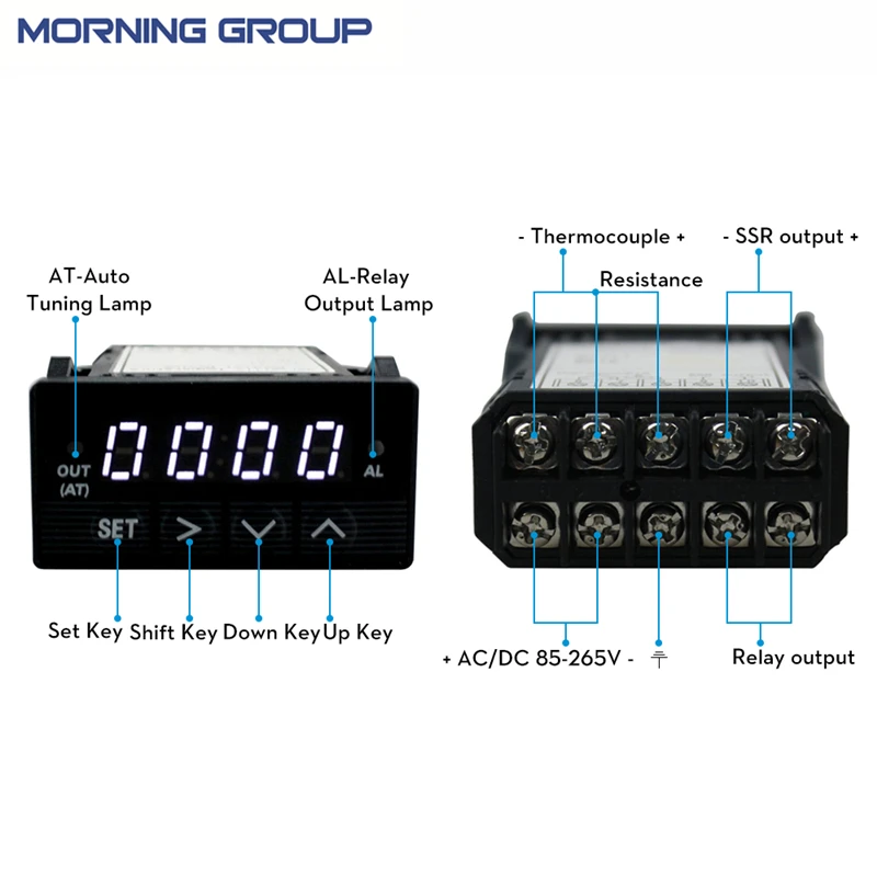 XMT7100 48*24 мм 250 в DC 12 В светодиодный Термостат Регулятор оранжевый дифференциальный