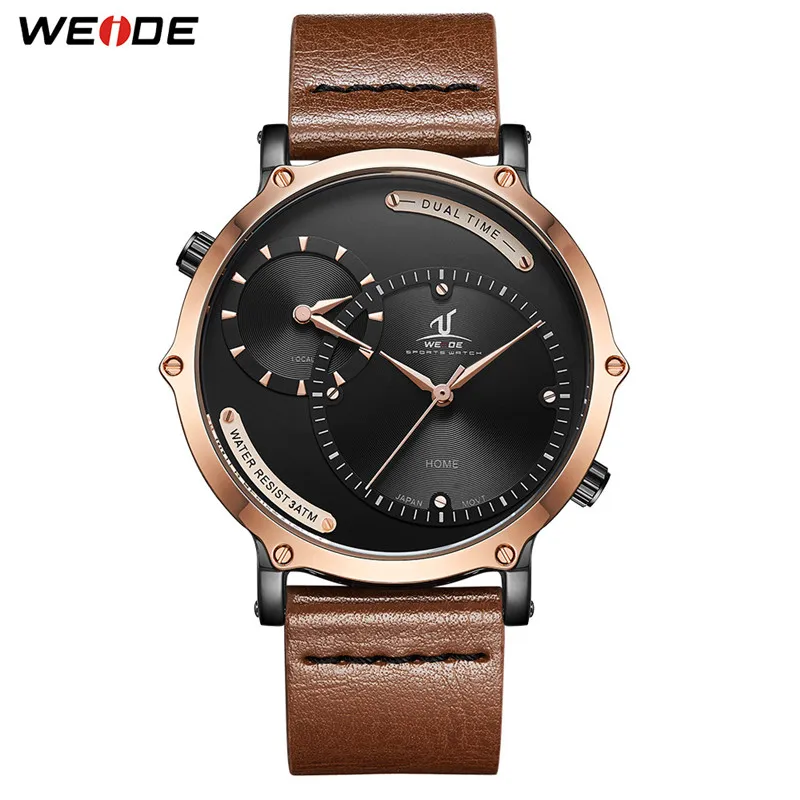 UV1801-5C WEIDE Лидирующий бренд, военные часы с синим циферблатом, кожаный ремешок, браслет, мужские спортивные кварцевые часы, мужские часы с Т-образным ремешком, часы с календарем, Прямая поставка - Цвет: UV1801-5C