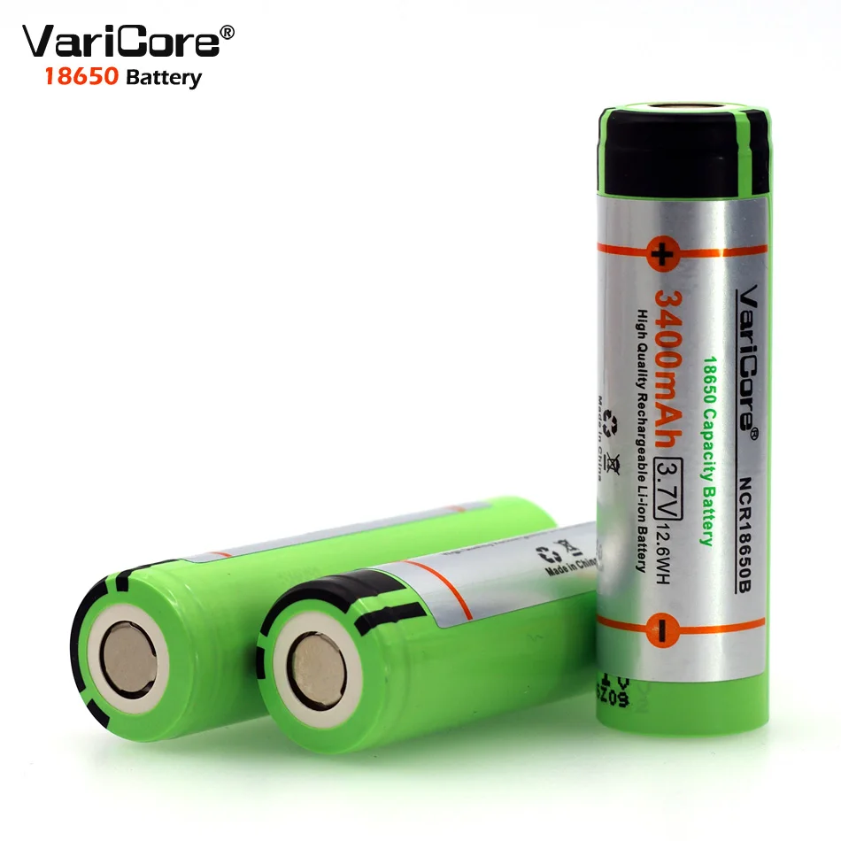 2 шт. 100% Новый оригинальный VariCore 18650 3 7 V 3400 mAh Lthium аккумуляторная батарея NCR18650B