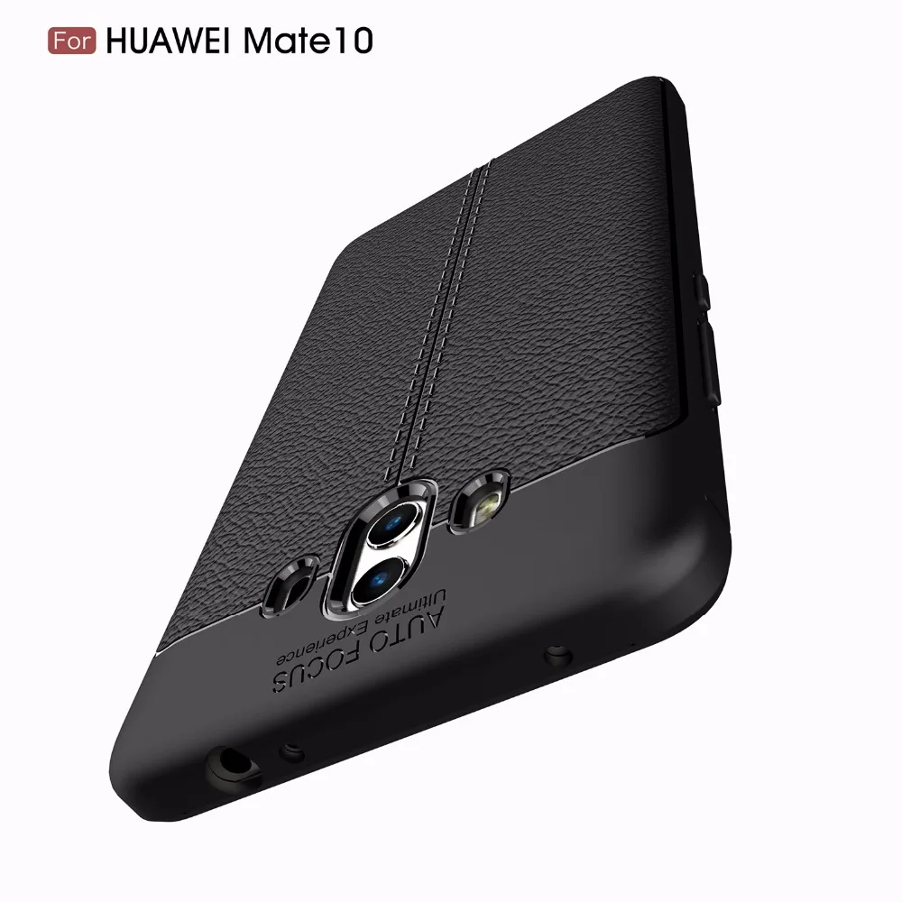 Rjust мягкий чехол для Huawei mate10 Mate 10 Ultra Slim личи кремния кожи антидетонационных