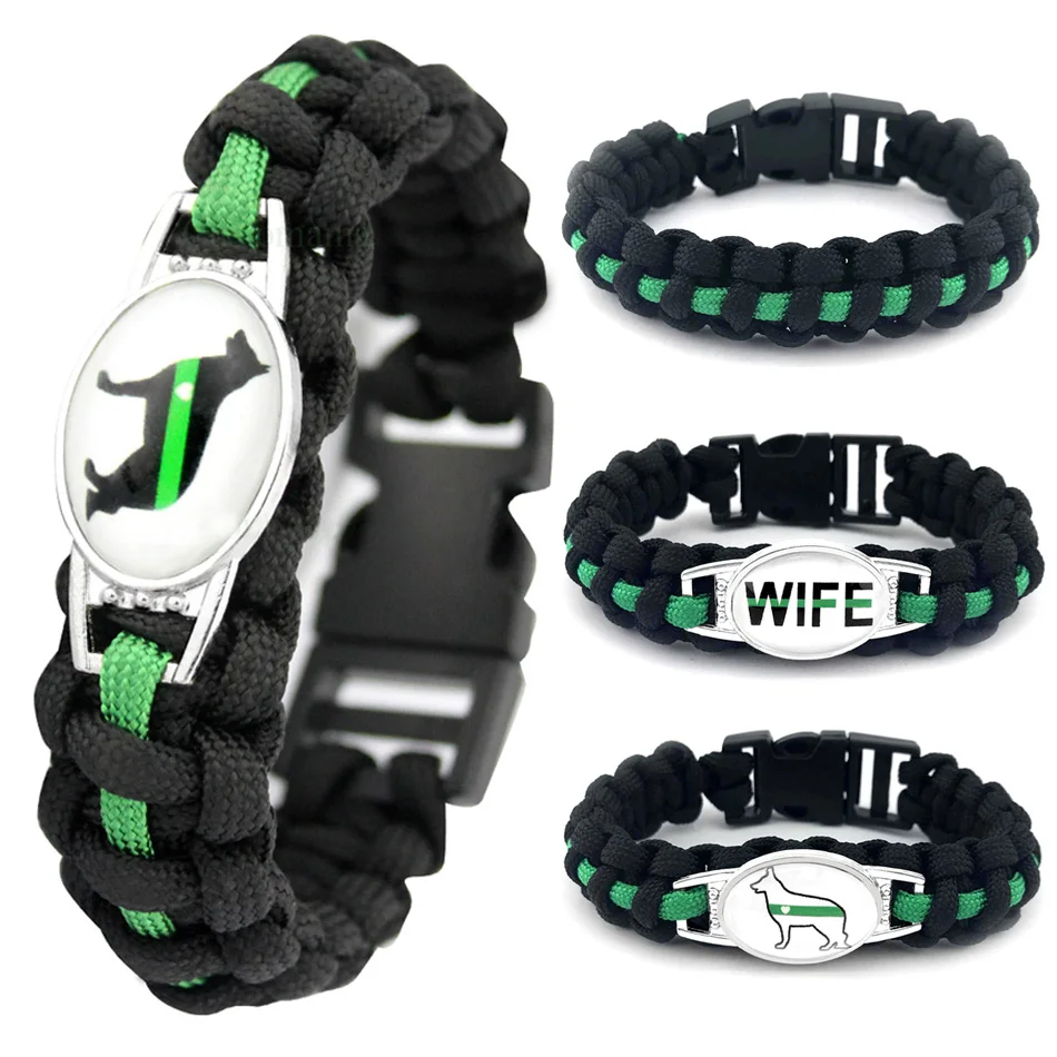 Тонкая зеленая линия собака флаг задняя сторона синяя жена телефон тетя бабушка