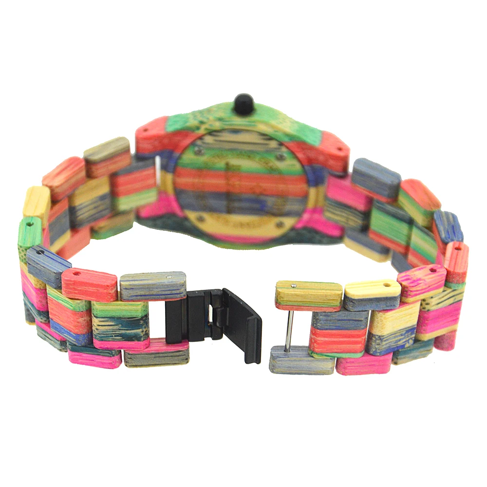 Часы BEWELL женские из бамбука брендовые с деревянным циферблатом в подарок летняя