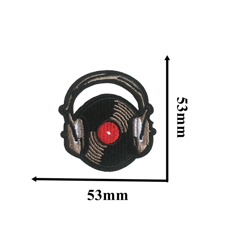 6 шт./лот модная лента гарнитура Музыка CD вышитые термоклейкие нашивки для одежды
