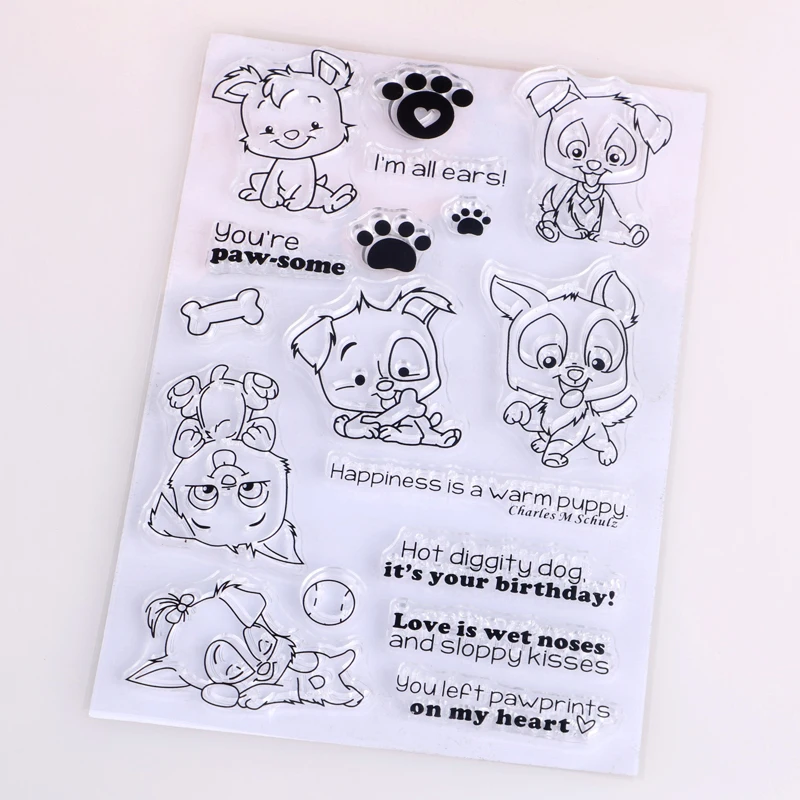 Голландский/животное/собака прозрачный чистый силикон штамп DIY Скрапбукинг фото