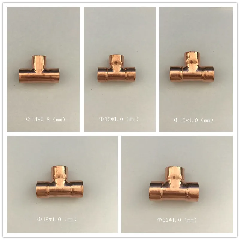 Recommended copper socket tee welding pipe flare T-shaped equal diameter red three air conditioning refrigeration | Обустройство дома