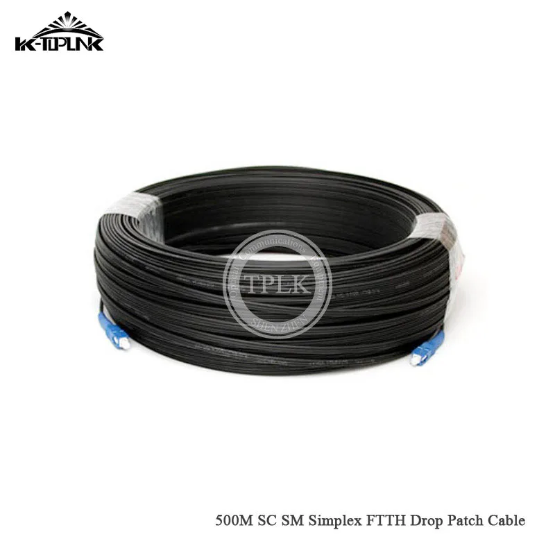 500 м SC SM SX FTTH прямой патч-кабель одномодовый Черный наружный волоконно-оптический