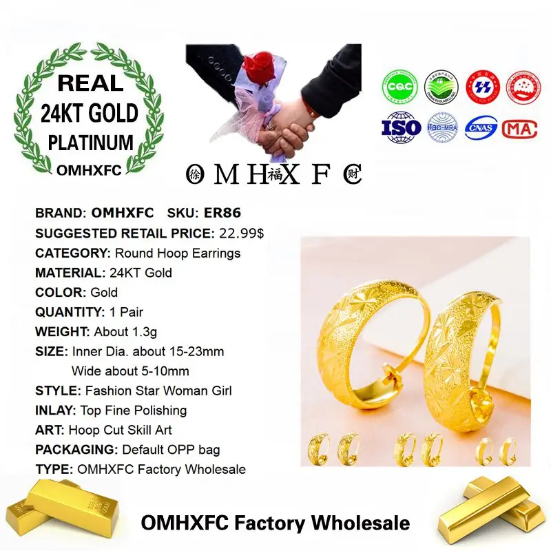 OMHXFC оптовая продажа европейские модные женские вечерние серьги для девочек