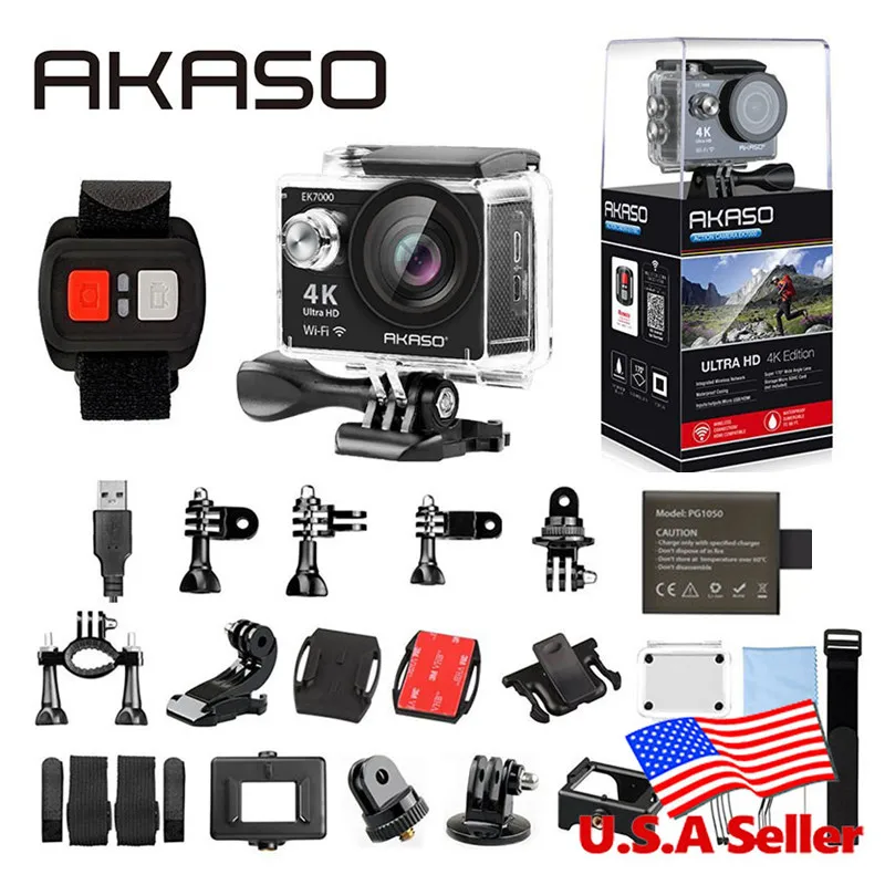 Камера для активного отдыха AKASO EK7000 4 K Wi Fi Ultra HD водонепроницаемая камера езды на