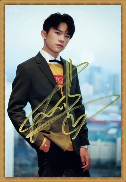 Ручная подпись TFBOYS Jackson фото с автографом 6 дюймов Бесплатная доставка 4 версии
