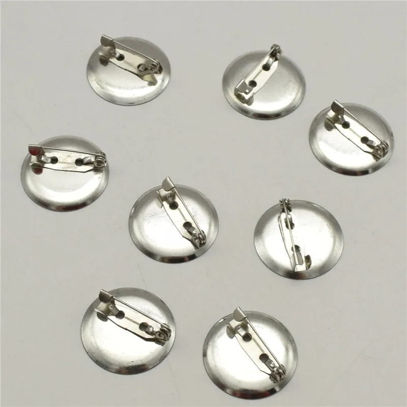 Металлическая брошь с круглыми застежками 500 шт. 24 мм фурнитура для диска базовая