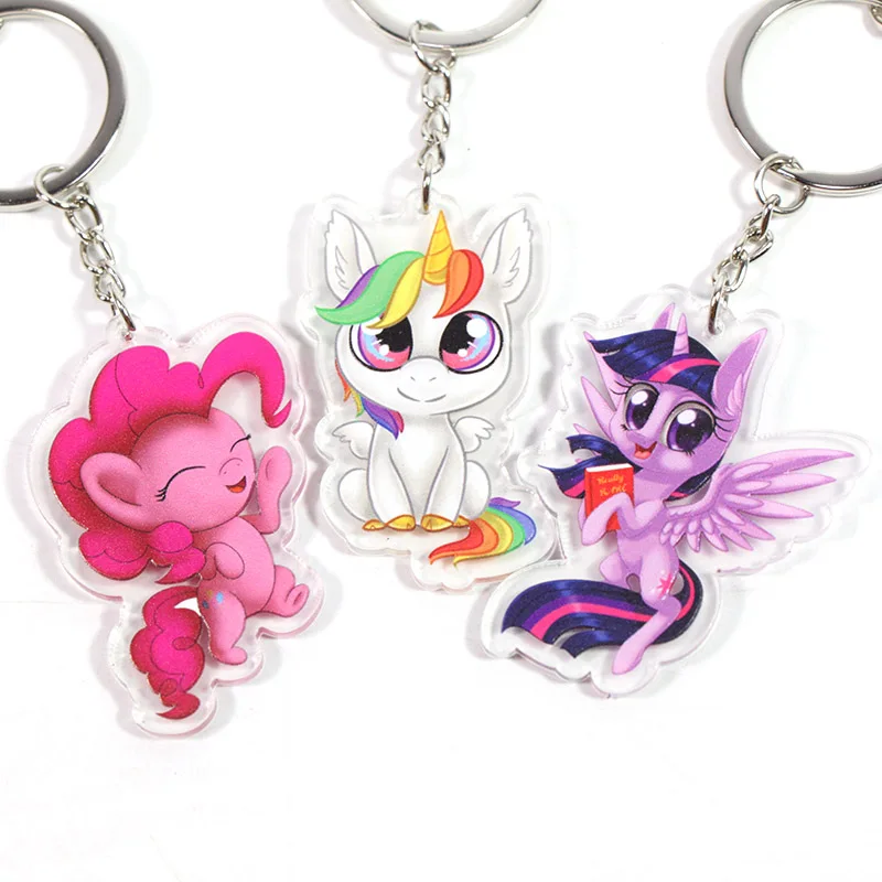 Новинка 5,5 см игрушки My Little Pony Шарм сумеречный Блеск Радуга тире Флаттершай кулон брелок для ключей с пони вечерние принадлежности