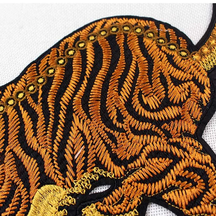 Нежная вышивка Большой патч тигровый ремонт аксессуары для заплаты одежды