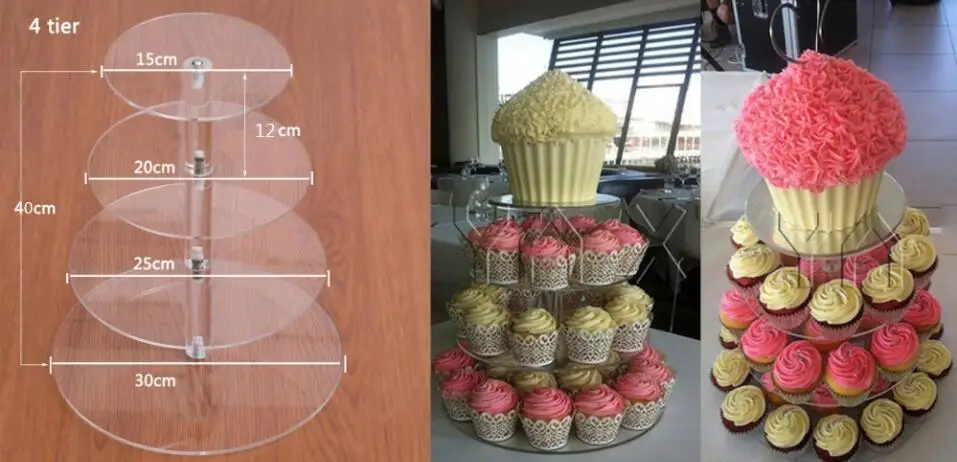 Free Shiping 8 Tier Crystal Acrylic Round Cupcake Stand or perspex cake Display Tools Suitable for Christmas/Wedding/Birthday | Дом и сад