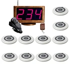 Беспроводная пейджинговая система вызова JINGLE BELLS, 10 кнопок вызова, передатчики, 1 экран, приемник, система вызова для ресторана, отеля