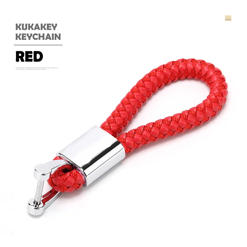 KUKAKEY ручной брелок для ключей автомобиля для Mercedes Benz W203 W210 W211 W124 W202 W204 AMG A, E, S, R, автоматическая ключевая цепь держателем в виде кольца - Название цвета: HK003-Red