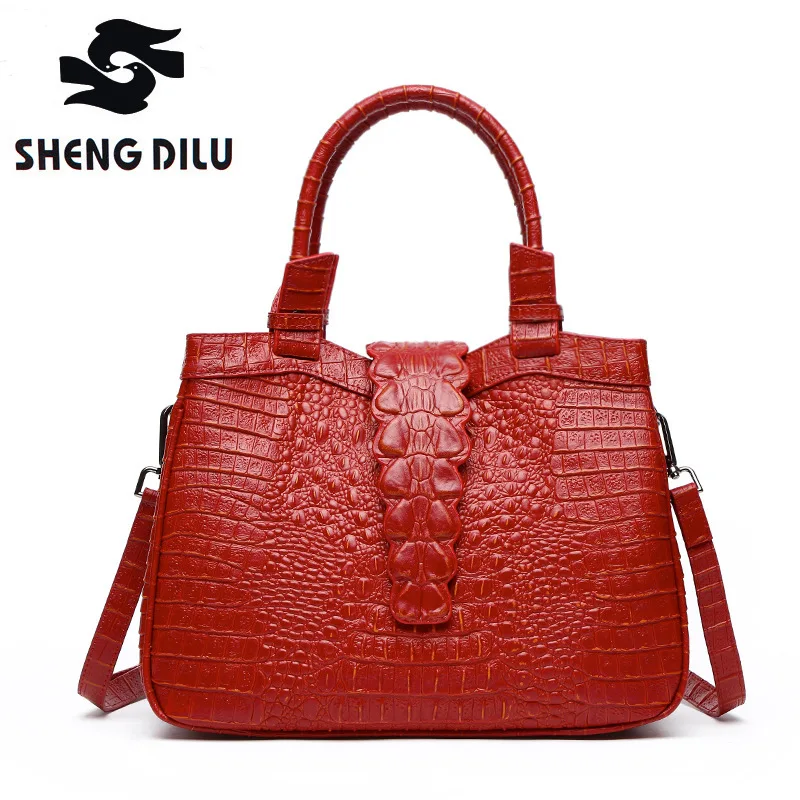 2017 элегантная крокодиловая женская сумка тоут модные брендовые сумки на плечо