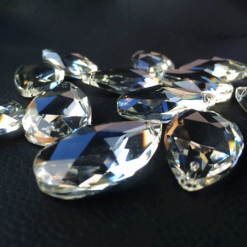 Подвеска грушевидная прозрачная 10 шт./лот 38 х22 мм|crystal pendants for chandeliers|pendants