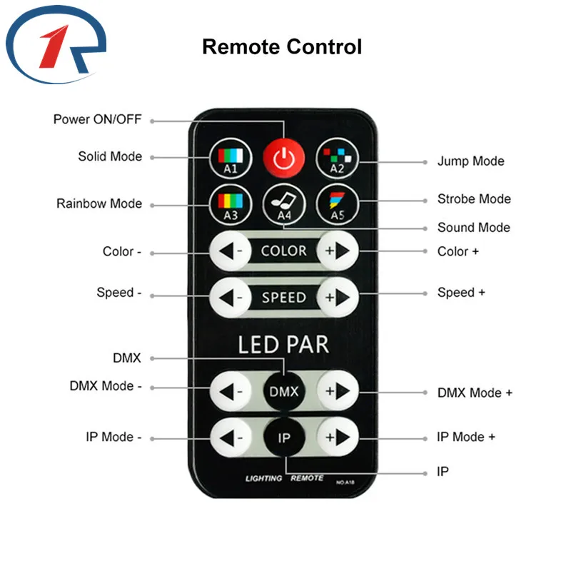 ZjRight 15W IR Remote RGBW flat LED Par light s Sound Control dmx512 проектор сцсветильник для дискотеки dj bar