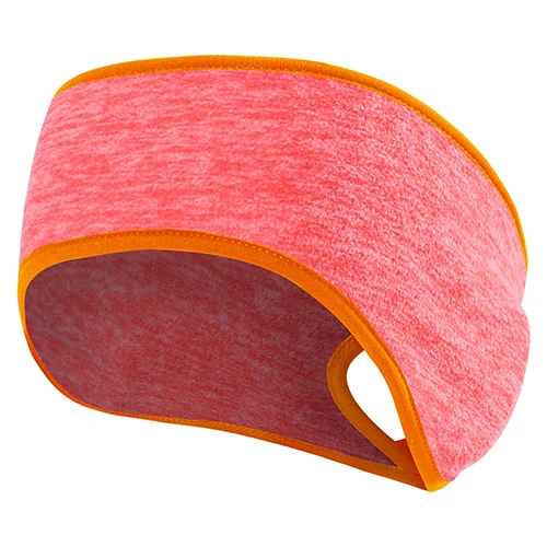 Tangerine Зимняя Теплая повязка на голову, платок для волос, спортивный свитер, стрейч-головной убор, резинки, конский хвост, отверстие, аксессуары для волос для женщин - Цвет: Tangerine