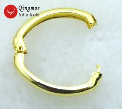 

Qingmos 25*20mm Oval Yellow Ring Copper Clasp Accessories for Jewelry Making-gp152 Free shipping
