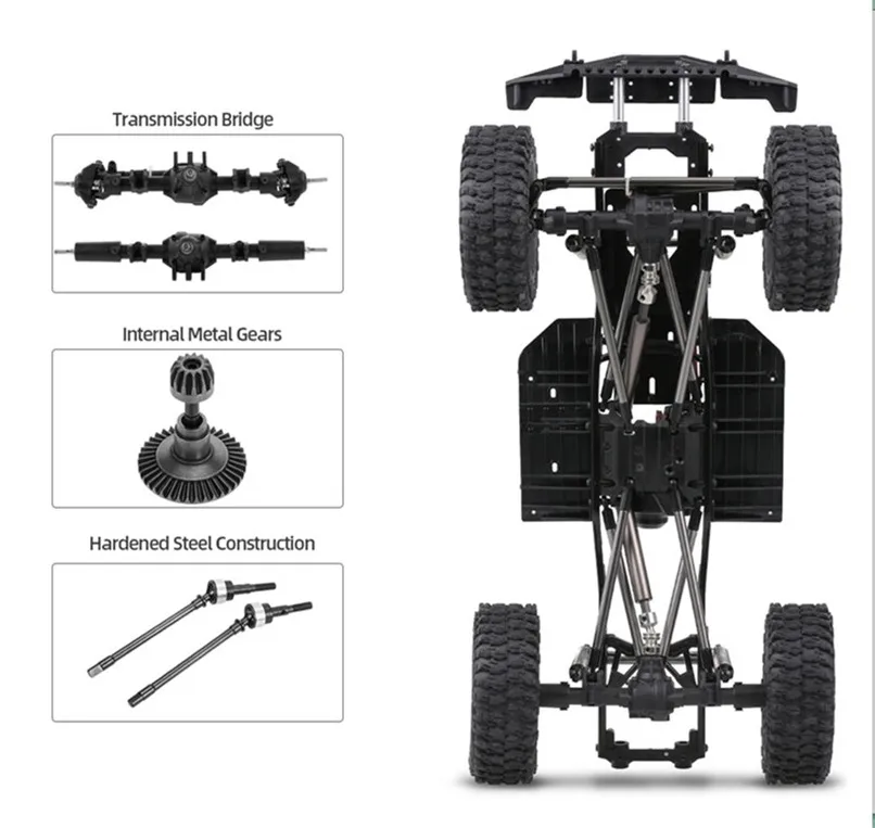With tires 313 мм Колесная база Шасси Рама для 1/10 AXIAL SCX10 II 90046 90047 RC Гусеничный альпинистский Автомобиль DIY - Цвет: With tires