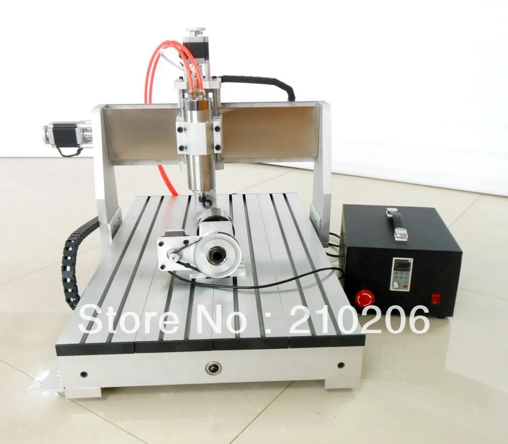 2 times faster motor High speed CNC 6040 (1.5kw spindle 2.2kw VFD) + 4 axis+tailstock (rotary axis) 3D engraving | Инструменты