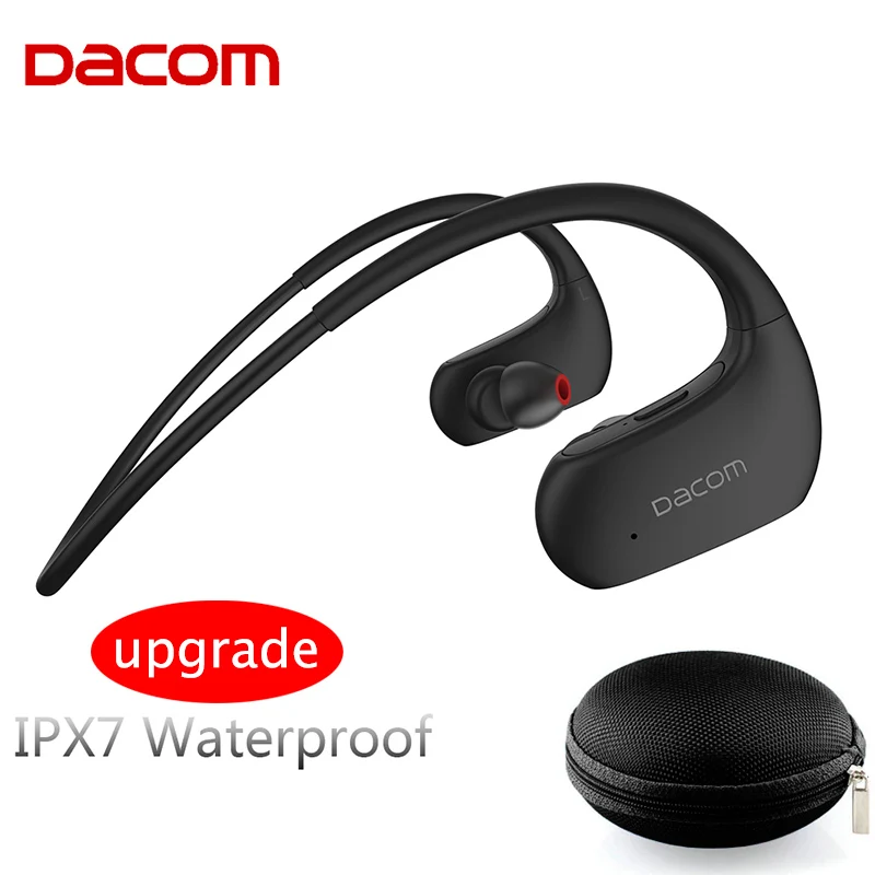 L05 Black DACOM L05, Спортивная bluetooth-гарнитура, беспроводные наушники для бега, IPX7, водонепроницаемая гарнитура с шейным ободком, для телефона K6H Pro BT5.0 - Цвет: L05 Black