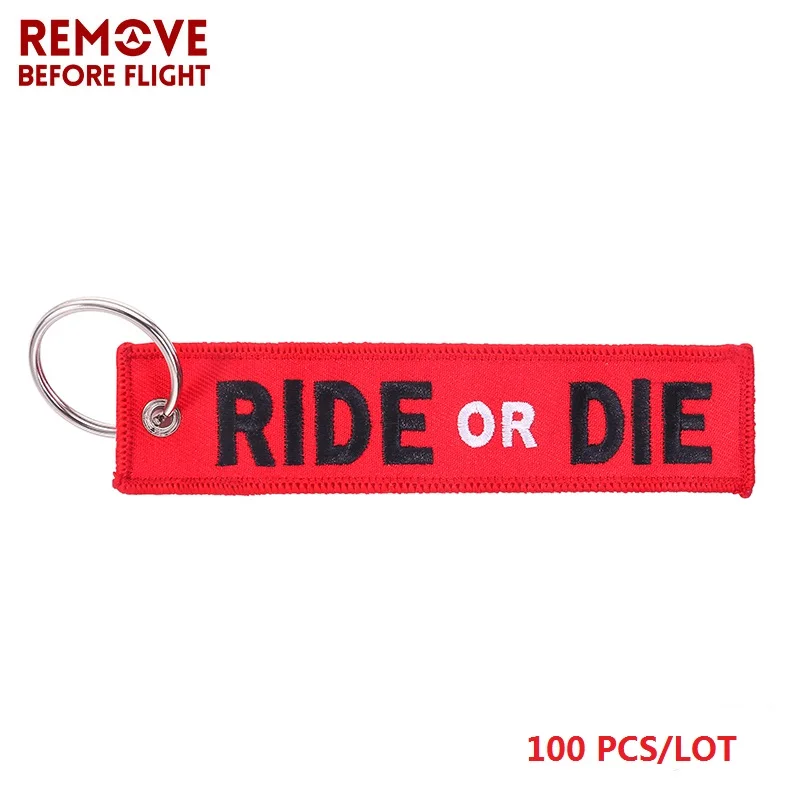 Single Ring Модные автомобильные брелки для моторов ride Or Die с вышитыми буквами Автоматическая ключевая цепь Bijoux(украшения своими руками) Подарки Брелки Porte Clef брелки для ключей от автомобиля - Цвет: Single Ring