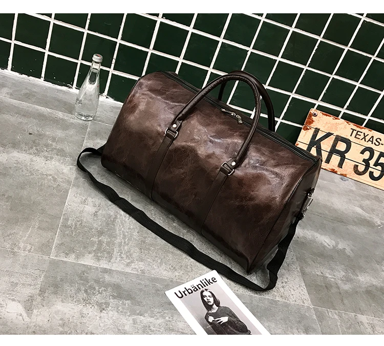 WOBAG Модная Портативная Женская дорожная сумка из искусственной кожи, Большая вместительная водонепроницаемая сумка для багажа на короткие расстояния, мужская спортивная сумка для фитнеса