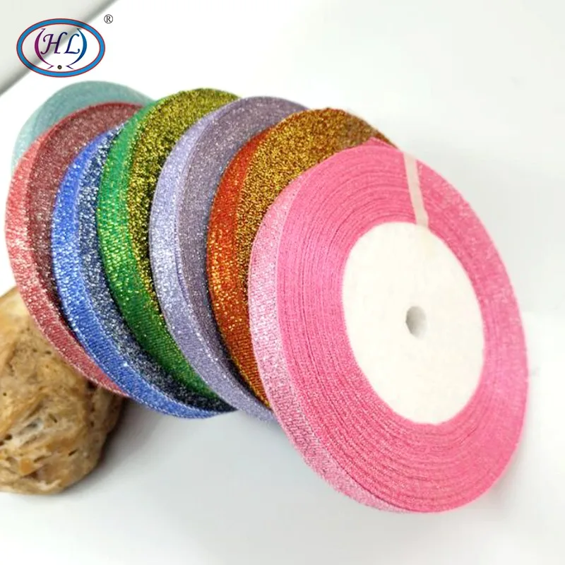 3/8 &quot(10 мм) 25 ярдов золотые металлические блестящие ленты DIY ремесла швейная ткань
