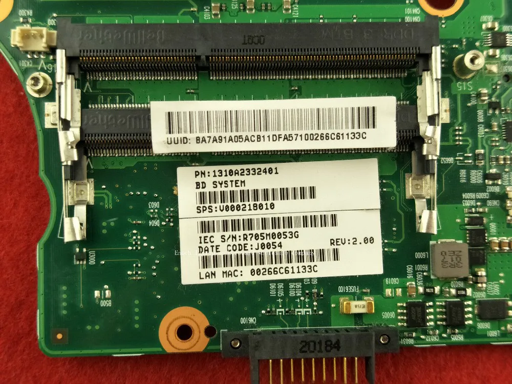V000218010 для toshiba satellite L655 L650 материнская плата 6050A2332401-MB-A03 с интерфейсом HDMI, intel HD материнская плата работает идеально