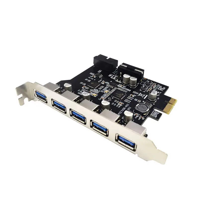 USB3.0 карта расширения 5 портов + 19Pin слот Компьютерные аксессуары для Winxp Vista XXM8 |