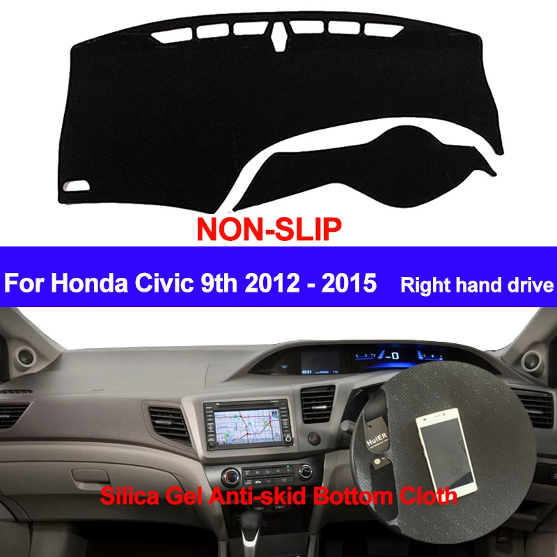 

TAIJS для Honda Civic 9th 2012 2013 2014 2015 Dash мат DashMat силиконовый нескользящий солнцезащитный чехол для приборной панели с защитой от ультрафиолета Стайл...