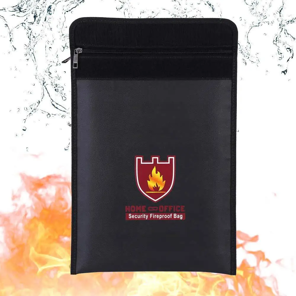 Термостойкий силиконовый огнестойкий конверт в форме Ddocument Bag 28*38 см R20 - Цвет: Черный