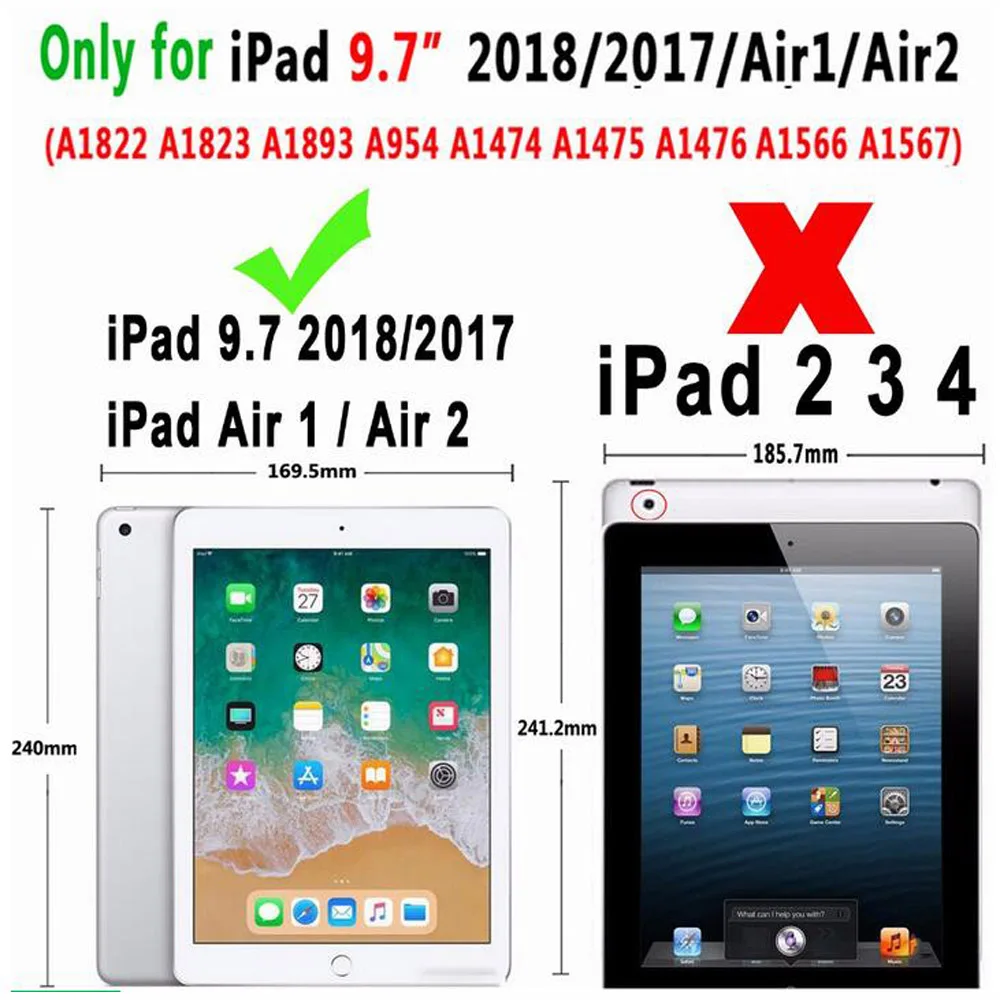 Чехол для ipad 2018 9 7 тонкий складной чехол с подставкой умный автоматическим