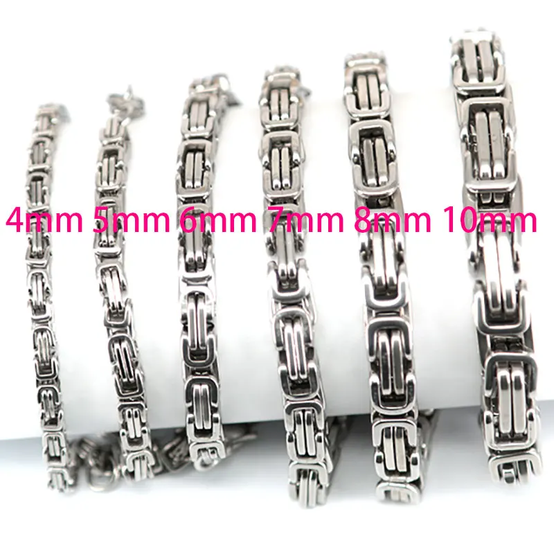 Мужская цепочка из нержавеющей стали 316 серебристого и золотого цвета 4 мм 5 6 7 8 10 22