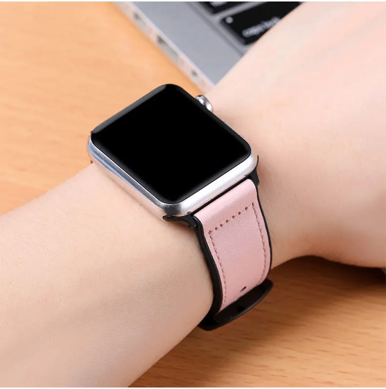 Силиконовые и натуральная кожа ремешок для apple watch, ремешок 42 мм, 38 мм, версия 4 5 44 мм 40 мм в едином положении во время занятий легкой атлетикой, наручных часов iwatch, ремешок для часов 5/4/3/2/1 Спортивный Браслет