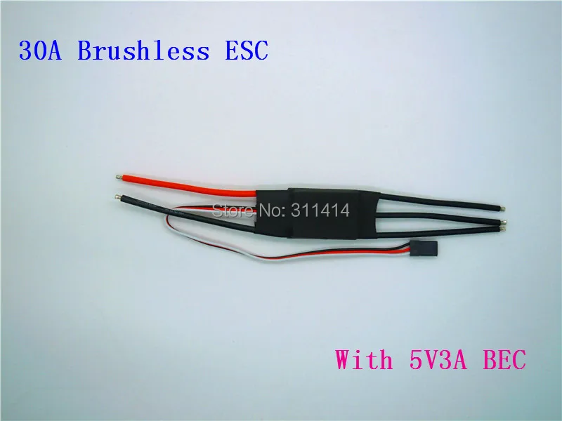 5 шт./лот 30A RC ESC бесщеточный двигатель с 3A / 5V BEC 2-3S для самолета Оптовая акция +