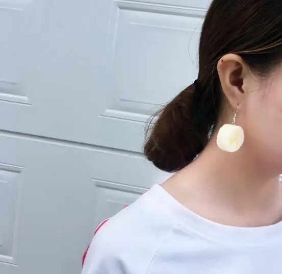 Imitation Fruit Pulp Banana Red Pitaya White pitaya Kiwi Dangle Earrings Acrylic Lovely Jewelry gift Simple Earring|Серьги-подвески| |