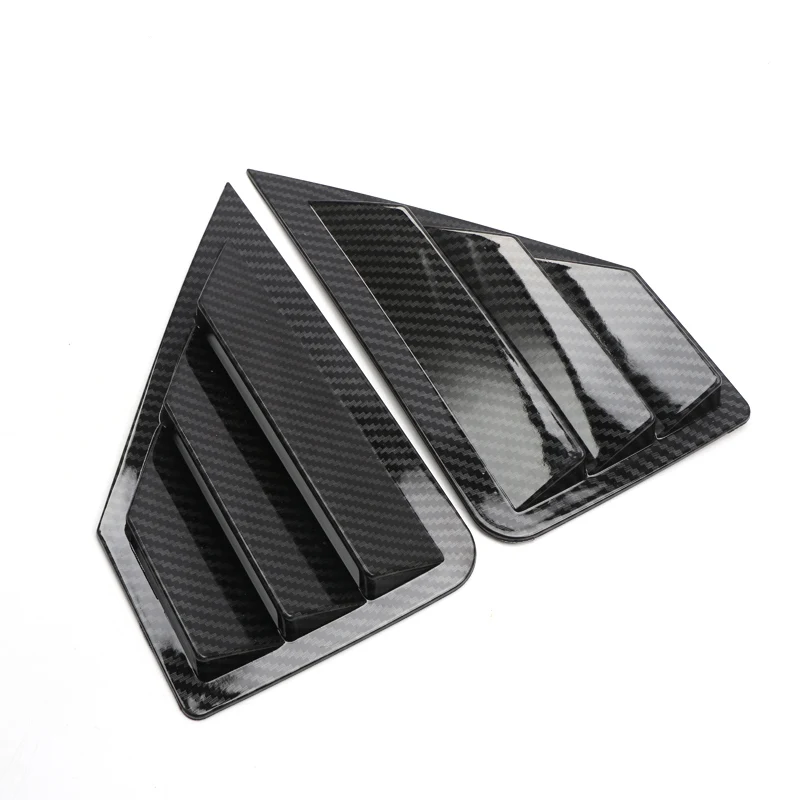 carbon fiber look Автомобильный Стайлинг 2 шт. ABS пластик задний треугольник окна жалюзи Накладка для Toyota C-HR CHR - Цвет: carbon fiber look