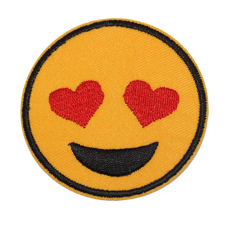 7 шт эмодзи преувеличенное Экспрессия железа на вышивать пачках вышитый значок |