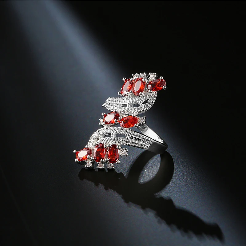 Женское очаровательное серебряное Радужное кольцо со стразами обрачальные