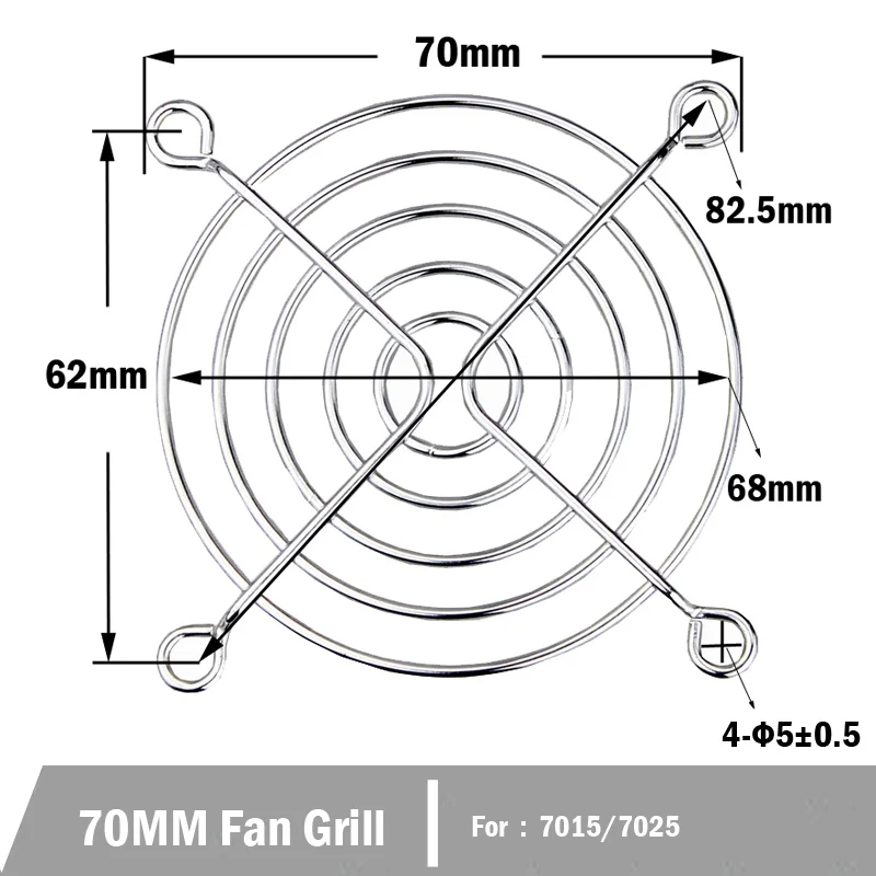 70MM Fan Grill 10 шт. защита вентилятора охлаждения металлическая решетка крышка вентилятора компьютера 30 мм 40 мм 50 мм 60 мм 70 мм 80 мм 90 мм 120 мм 135 мм 140 мм 170 мм 200 мм - Цвет лезвия: 70MM Fan Grill