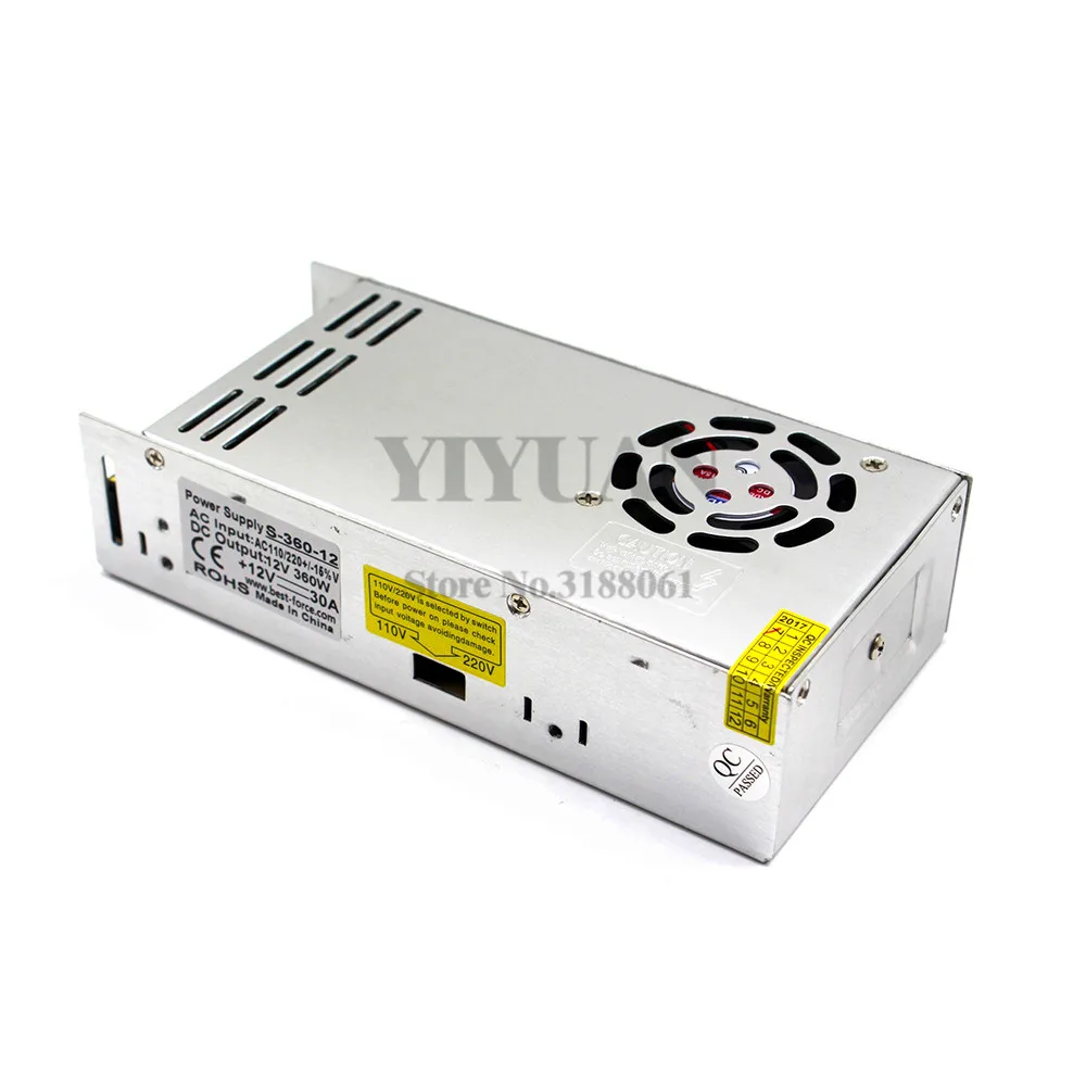 12V 30A 360w 33A 400W Напряжение трансформаторный блок Питание для светодиодный полосы светодиодный управления Светодиодный выключатель светодиодный дисплей светильник лампа с ЧПУ